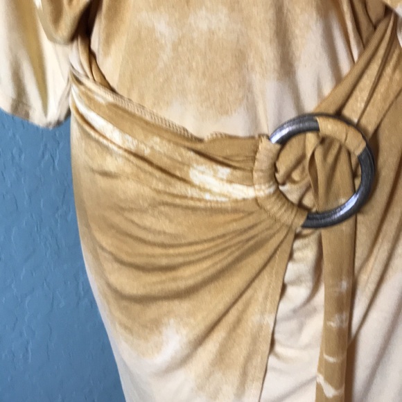 Free people gold yellow dress tie dyed - Picture 3 of 6